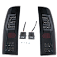 Driver and Passenger Side LED Tail Light, With bulb(s), Smoked Lens, Black Interior, Stepside