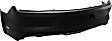 2015-2017 Ford Mustang - Rear Primed Bumper Cover, Without Parking Aid Sensor Holes, Except GT Model, CAPA Certified