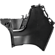 Rear, Passenger Side Bumper End, Primed Plastic CAPA Certified