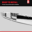 Step Bumper, Chrome Face Bar and Pads With mounting bracket(s)