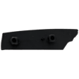 Front, Driver Side Bumper Filler, Black