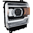 2016-2019 GMC Sierra 2500 HD - Driver Side Headlight, with Bulb, HID/Xenon, with HID bulb and ballast, CAPA Certified