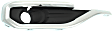 Front, Passenger Side Fog Light Trim, Black, With Bright Chrome Molding