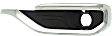 Front, Driver Side Fog Light Trim, Black, With Bright Chrome Molding
