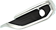 Front, Driver Side Fog Light Trim, Black, With Bright Chrome Molding
