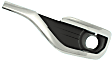 Front, Driver Side Fog Light Trim, Black, With Bright Chrome Molding