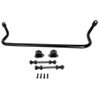 Front Sway Bar Kit, Steel, 1.43 in., Non-Adjustable, Black