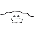 Front Sway Bar Kit, Steel, 0.98 in., Non-adjustable, Black