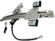 Rear, Driver Side Power Window Regulator, With Motor