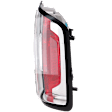 Passenger Side Tail Light, with Bulb, Halogen, Clear and Red Lens, CAPA CERTIFIED