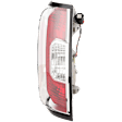 2015-2022 GMC Canyon - Driver Side Tail Light, with Bulb, Halogen, Clear and Red Lens, CAPA CERTIFIED