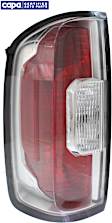 2015-2022 GMC Canyon - Driver Side Tail Light, with Bulb, Halogen, Clear and Red Lens, CAPA CERTIFIED