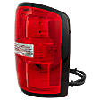 Passenger Side Tail Light, with Bulb, Halogen, Clear and Red Lens