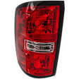Driver and Passenger Side Halogen Tail Light, Without bulb(s), Clear Lens, Chrome Interior