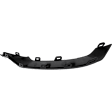 Rear, Driver Side Bumper Trim, Black, Single Exhaust
