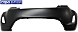 Rear Primed Bumper Cover, Without Parking Aid Sensor Holes and Turbo, CAPA Certified