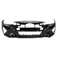2020 Hyundai Elantra - Front Primed Bumper Cover, For Models with Lower Moulding and Tow Hook Holes, Korea Built Vehicle