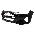 2020 Hyundai Elantra - Front Primed Bumper Cover, For Models with Lower Moulding and Tow Hook Holes, Korea Built Vehicle
