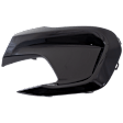 Front, Passenger Side Bumper End, Gloss Black Plastic