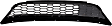 Front Bumper Grille, Textured Black, Sedan, Except Hybrid, For Models Without Collision Warning System