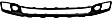 2017 Honda Ridgeline - Front, Center Bumper Trim, For Models Without Fog Light Holes, Textured Black