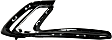 Front, Passenger Side Bumper Trim, Primed, Driving Lamp Trim, With Chrome Molding