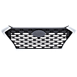 Grille Assembly, Chrome Shell with Painted Black Insert