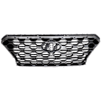 Grille Assembly, Painted Black Shell with Textured Dark Gray Insert, CAPA CERTIFIED