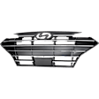 Front Grille Insert Black Shell with Chrome Insert