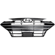 Front Grille Insert Black Shell with Chrome Insert