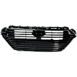 Center Grille Painted Black Shell with Textured Black Insert CAPA Certified