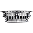 Grille Assembly, Painted Black Shell with Chrome Insert, CAPA CERTIFIED