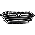 Sedan Grille Chrome Shell with Painted Black Insert
