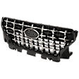 Grille, Chrome Shell with Black Insert, Denim/SEL/Ultimate Models