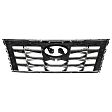 Grille, Chrome Painted Smoke Black, CAPA CERTIFIED