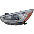 Driver Side Headlight, with Bulb, Halogen, Projector Type, with LED DRL