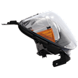Passenger Side Headlight, without Bulb, Halogen, Clear Lens, CAPA CERTIFIED
