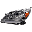 Driver Side Headlight, without Bulb, Halogen, Clear Lens, CAPA CERTIFIED