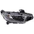 Passenger Side Headlight, with Bulb, Halogen, Clear Lens, CAPA Certified