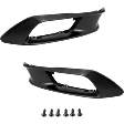 Front, Driver or Passenger Side Fog Light Cover, Black, Sedan