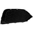 Front, Driver Side Fog Light Cover, Black, Hatchback