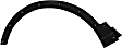 Front, Passenger Side Fender Trim, Textured Black