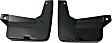 Front, Driver and Passenger Side Mud Flaps, Black