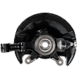 Front, Driver Side Steering Knuckle, With Bearing, With Dust Shield
