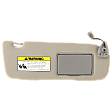 Sun Visor, Gray, Sold Individually