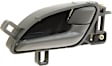 Front Or Rear, Passenger Side Gray bezel with silver lever Interior Door Handle