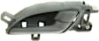 Front Or Rear, Passenger Side Gray bezel with silver lever Interior Door Handle