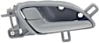 Front Or Rear, Driver Side Gray bezel with silver lever Interior Door Handle