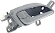 Front Or Rear, Driver Side Gray bezel with silver lever Interior Door Handle
