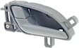 Front Or Rear, Driver Side Gray bezel with silver lever Interior Door Handle